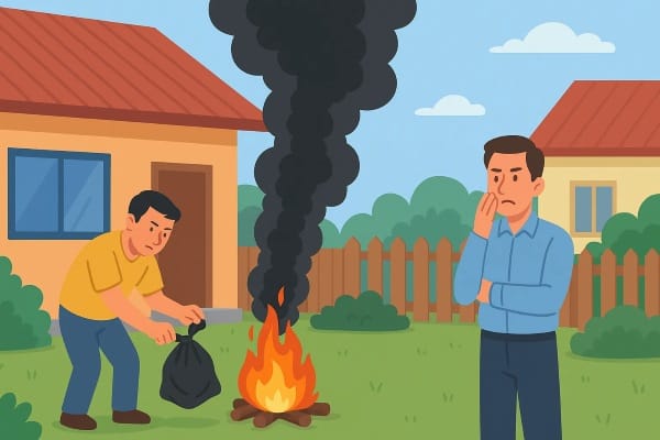 Tuyệt đối không tự ý đốt rác vô cơ tại nhà