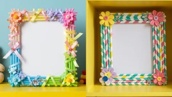 Tự chế khung ảnh và gương trang trí
