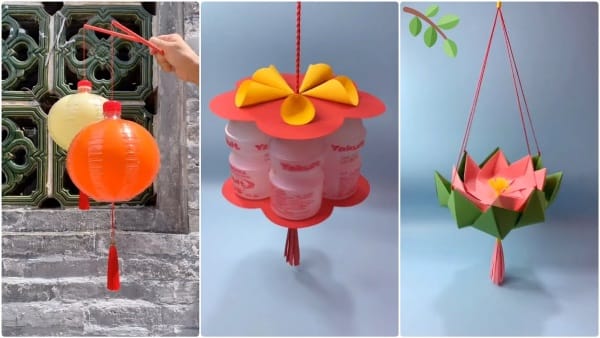 Cách làm lồng đèn hình hoa sen tinh tế