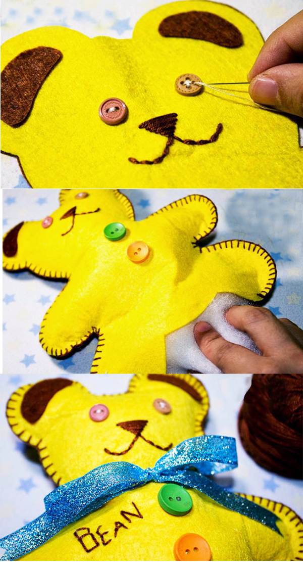 Sáng tạo gấu bông từ vải nỉ