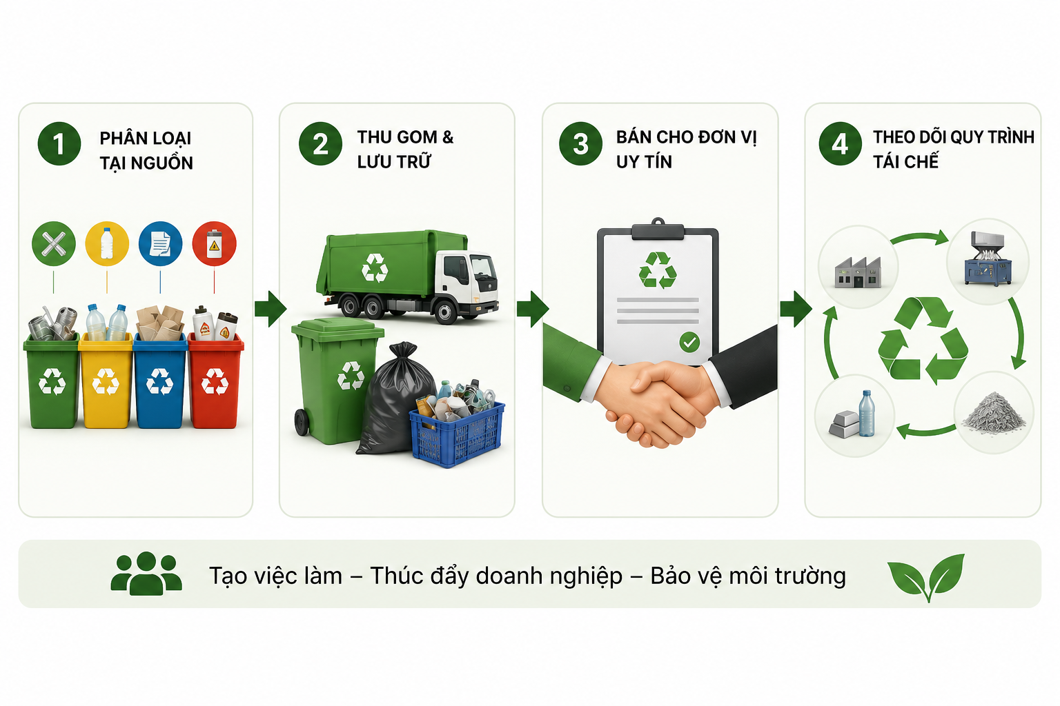 Cách thu gom và tái chế phế liệu hiệu quả