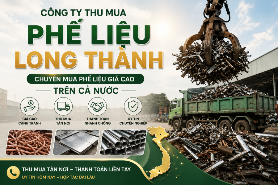 Công ty thu mua phế liệu Long Thành - Chuyên mua phế liệu giá cao tại Hà Nội và các tỉnh miền Bắc