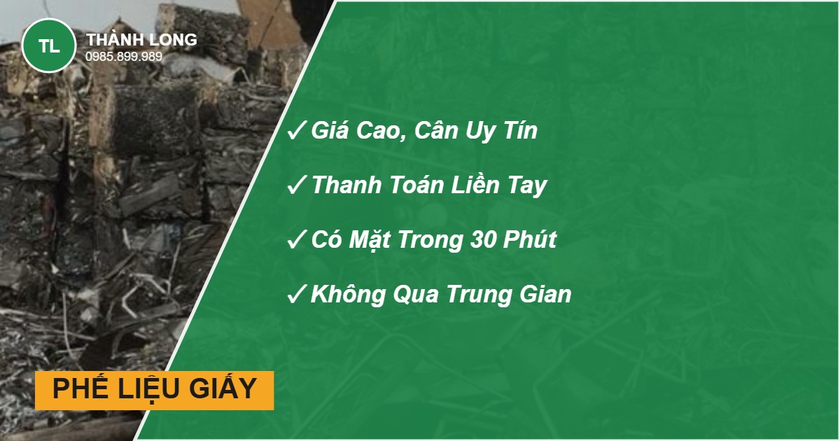 Thu mua phế liệu giấy giá cao, cân đúng, trả tiền ngay - Thành Long